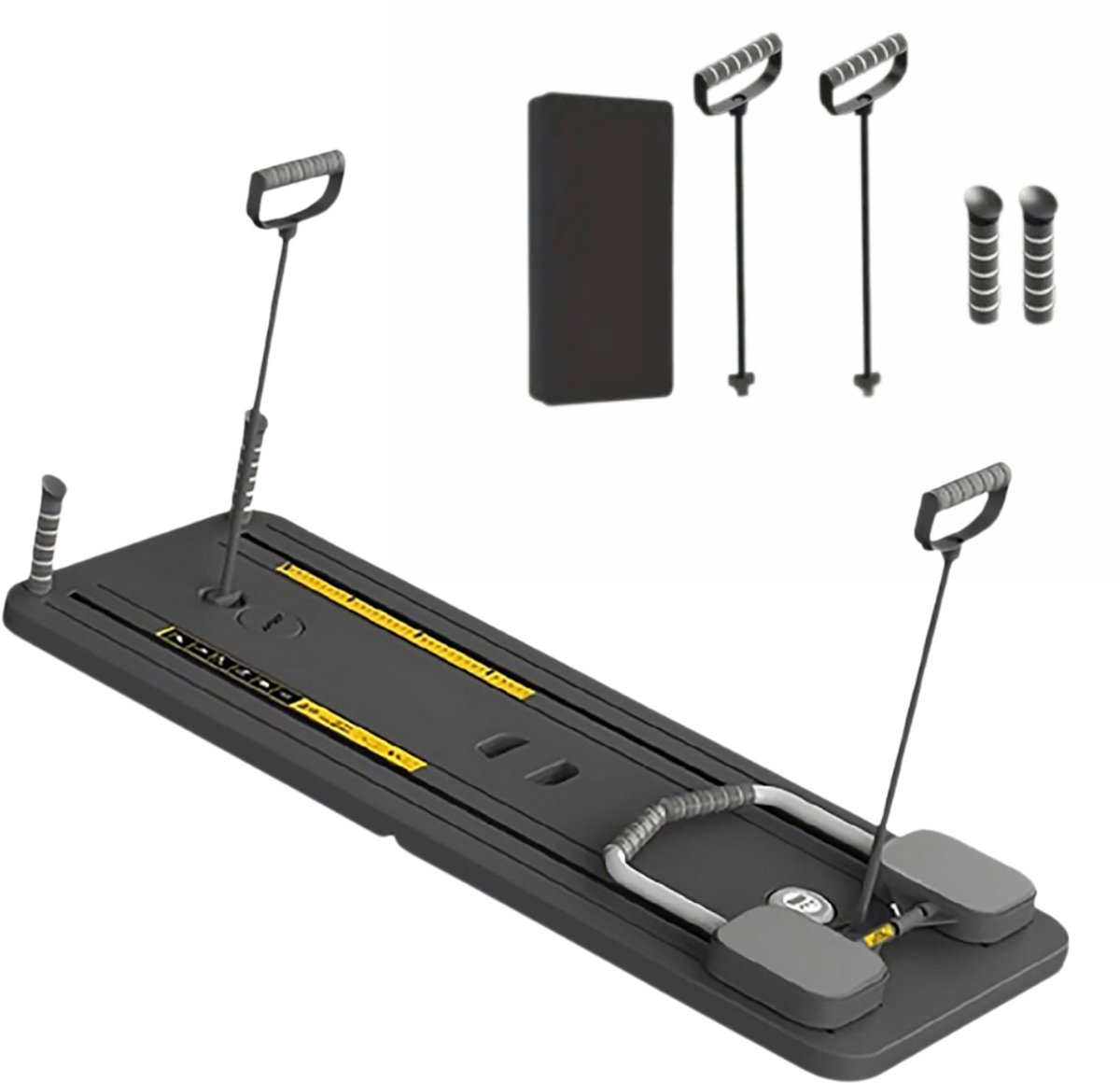 Pilates Board - Pilates Reformer - Inclusief Trainingshandleiding - 10 in 1 - Multifunctioneel - Fitnessapparaat - 2025 Model - Zwart - Pilates - €49,95