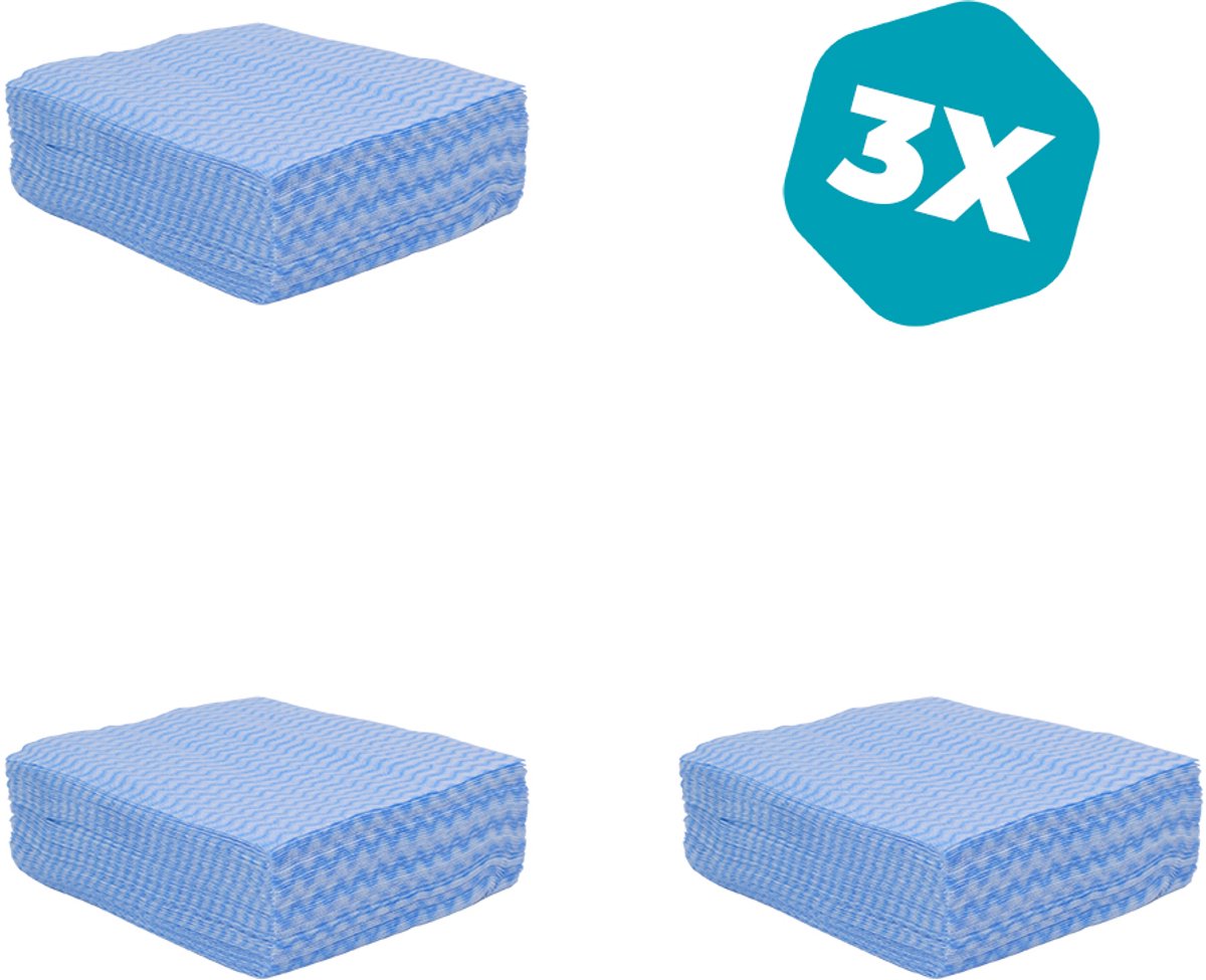 3 × Wegwerpdoeken (50 stuks) - Auto / Motor / Fiets wassen - Pluisvrij - 38x38 cm