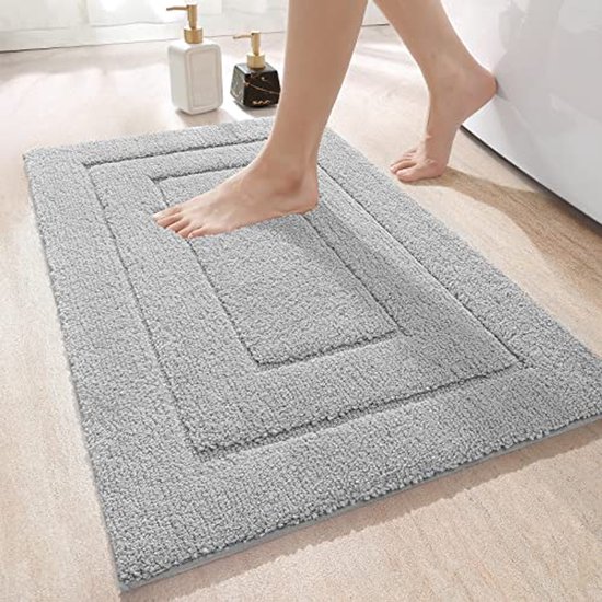 Blumtal Badmatten chenille - antislip badmat, zachte badmat, badkamertapijt, Blauw, 50×80 cm