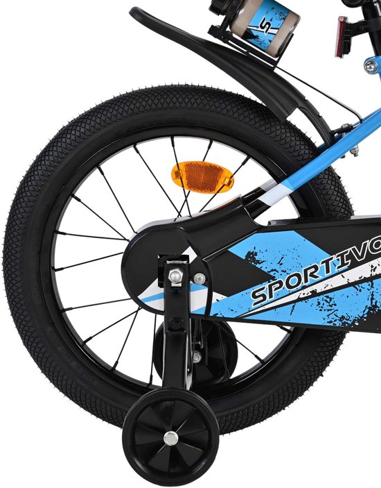 Volare Sportivo Kinderfiets - Jongens - 16 inch - Blauw Zwart van Volare — afbeelding 2