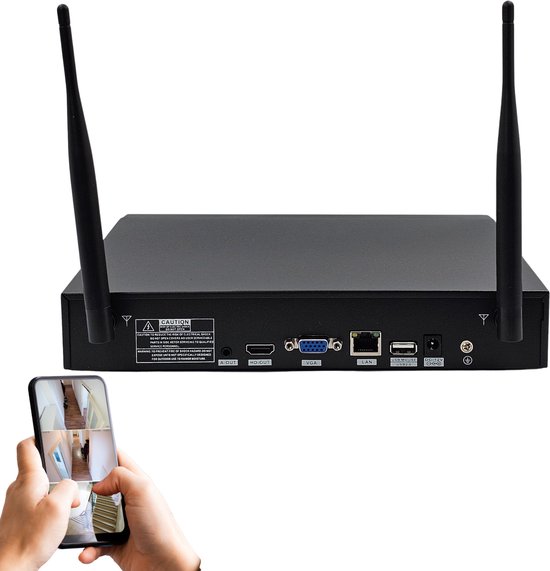 Royal Swiss® WiFi Beveiligingscamera Set 8CH - 5G Draadloos Camerasysteem met NVR Recorder - HD Nachtzicht & Bewegingsdetectie - Voor Binnen & Buiten - App voor Android/iOS - CE & RoHS van Merkloos — afbeelding 2
