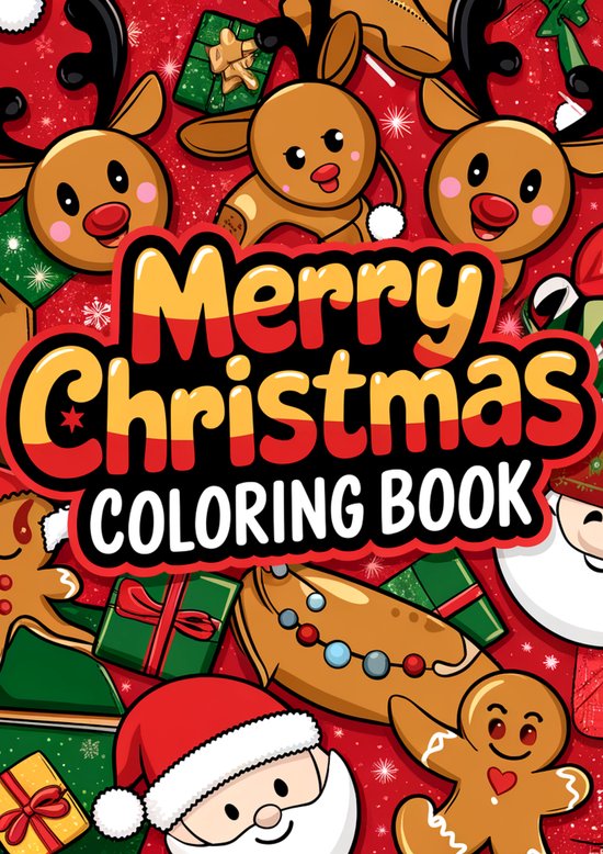Superleuk Kerst Kleurboek | Merry Christmas Coloring Book | 35 vrolijke kleurplaten | Kawaii | Voor kinderen en volwassenen | Creatief, ontspannen, mindful