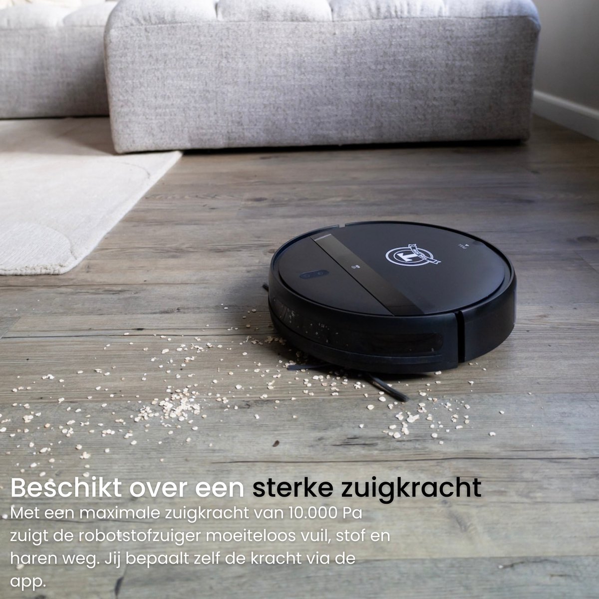 Afbeelding 3 van TONIHOMI® G20 - Robotstofzuiger met dweilfunctie - Automatisch opladen - Robotstofzuiger met app - Robotstofzuiger huisdieren - Dweilrobot - Zwart