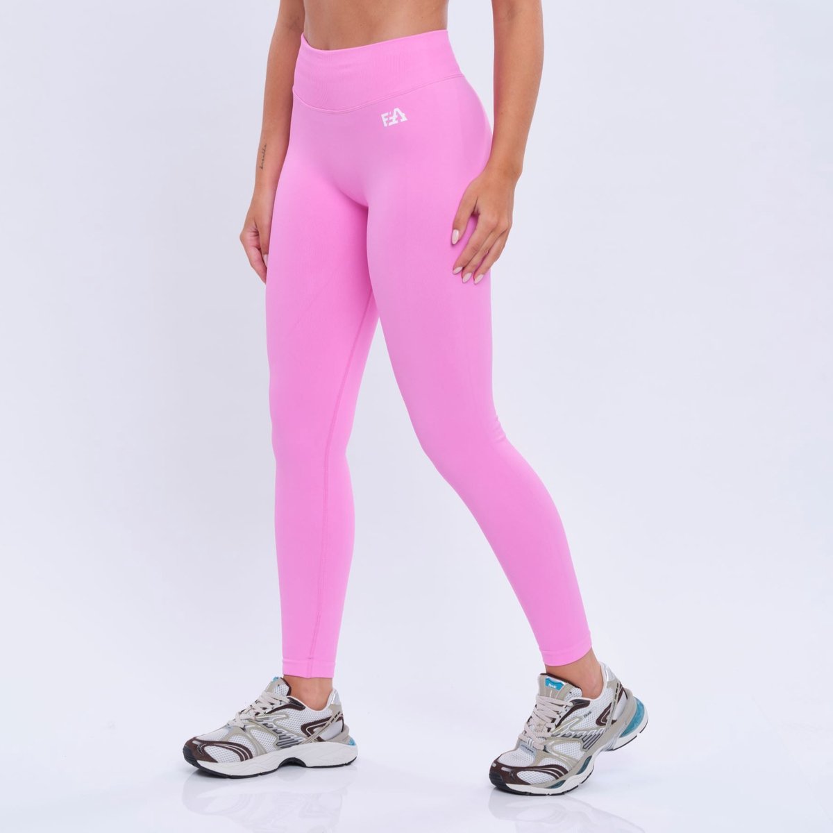 Euphoria Sportlegging Dames - Sportkleding Dames - Sportbroek Dames - Yoga Broek Dames - Roze - Maat L