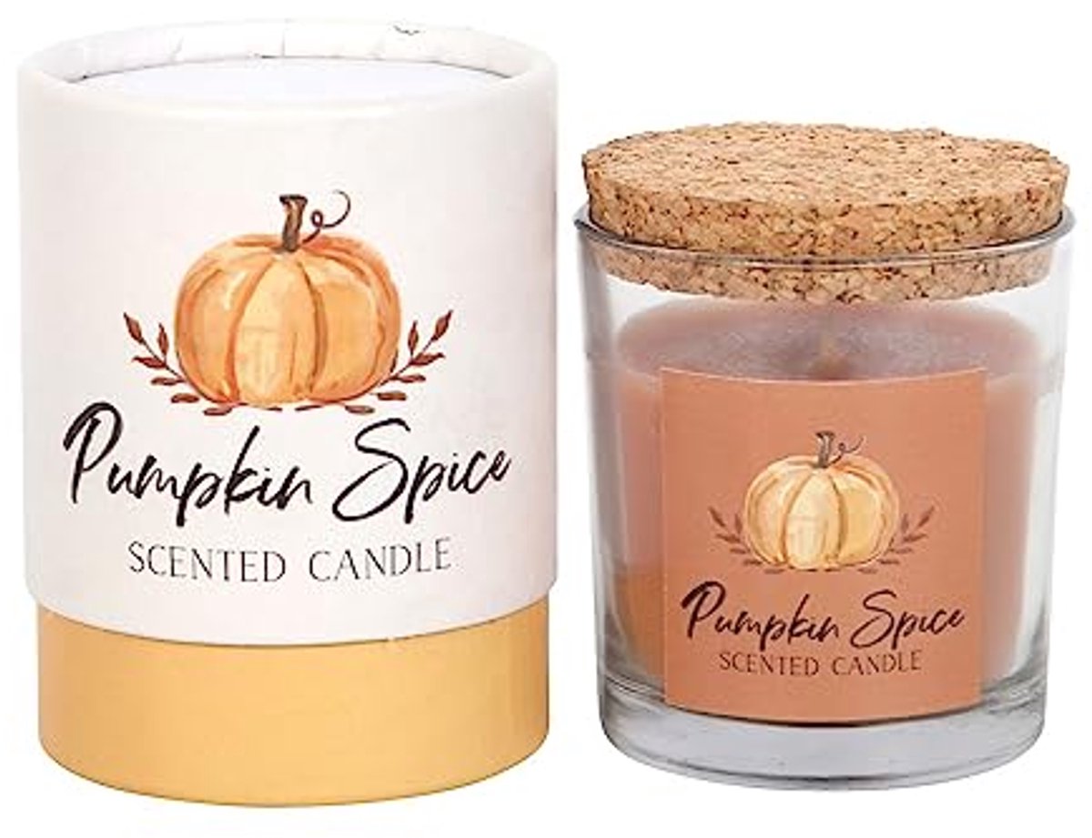 Grote Pumpkin Spice Geurkaars voor Ontspanning en Sfeer