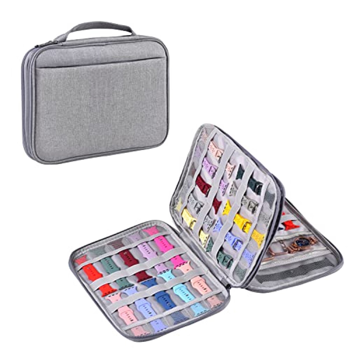 Horlogeband Organizer Koffer - Opberg Tas voor 35 Horlogebanden en Accessoires