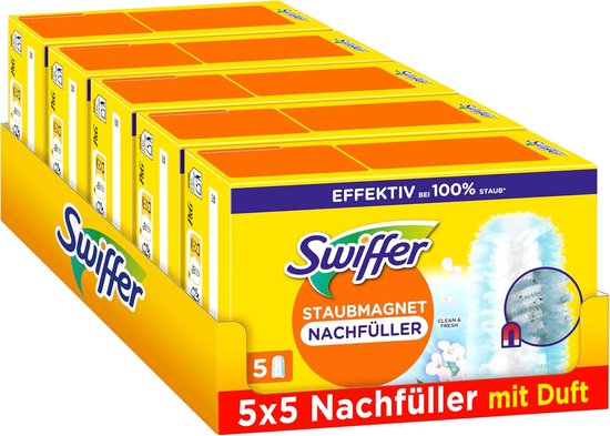 Recharges dépoussiéreur Swiffer Duster - Geur Febreze - 5 x 5 = 25 Recharges