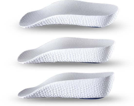 Semelles intérieures talonnières Shoeple – Comfort et stabilité – Augmentation invisible de la hauteur 1,5 cm / 2,5 cm / 3,5 cm – Antidérapantes et respirantes – Set de 3