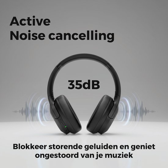 Noise Buddies Impulsive - Draadloze Koptelefoon met Noise Cancelling en 40 uur Batterij
