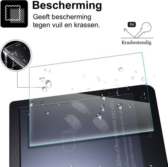 Screenprotector geschikt voor Kobo Clara HD - Gehard Glas Beschermglas Tempered Glass Screen Protector - 4 Stuks van Meervoudig. — afbeelding 2