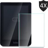 Screenprotector geschikt voor Kobo Clara HD - Gehard Glas Beschermglas Tempered Glass Screen Protector - 4 Stuks