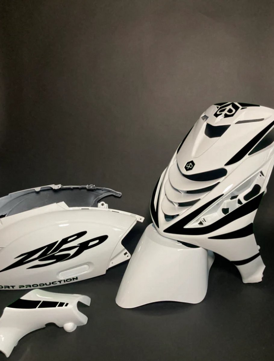 Piaggio Zip Stickerset - Sport Production - Zwart