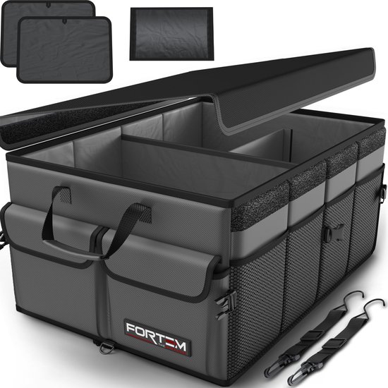 Deyooxi Kofferbakorganizer, waterdicht, opvouwbaar, met opvouwbaar deksel, auto-opslag, kofferbak met handvat van aluminiumlegering Deyooxi Kofferbakorganizer, waterdicht, opvouwbaar, met opvouwbaar deksel, auto-opslag, kofferbak met handvat van aluminiumlegering