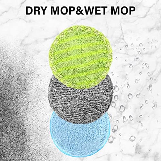 MEXERRIS Microvezel Mop Pads Navullingen, 6 Vervangende Mop Pads voor