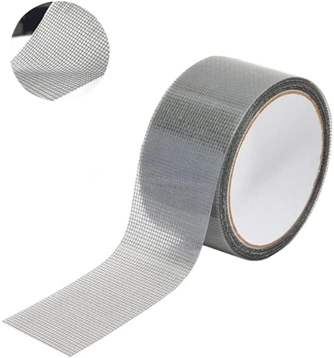 EXCITAT Tape - Schermtape - Schermreparatietape - Zelfklevend - Geschikt voor slaapkamers, woonkamers, deuren en ramen - Grijs