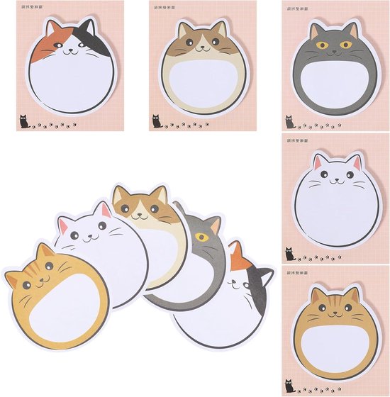 24 Pakjes Cartoon Animal Sticky Notes - Mini-zelfklevende notities voor op de
