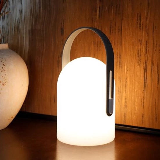 TRIROCKS Draagbare draadloze lantaarn tafellamp krachtige langdurige batterij aangedreven lamp USB oplaadbare 3-weg dimbare LED nachtlampje met bediening voor camping thuis slaapkamer binnen