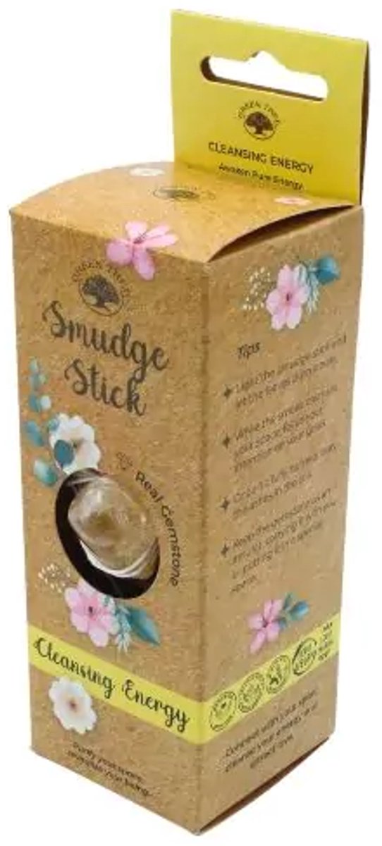 Smudge stick met edelsteen 'citrien', Green Tree