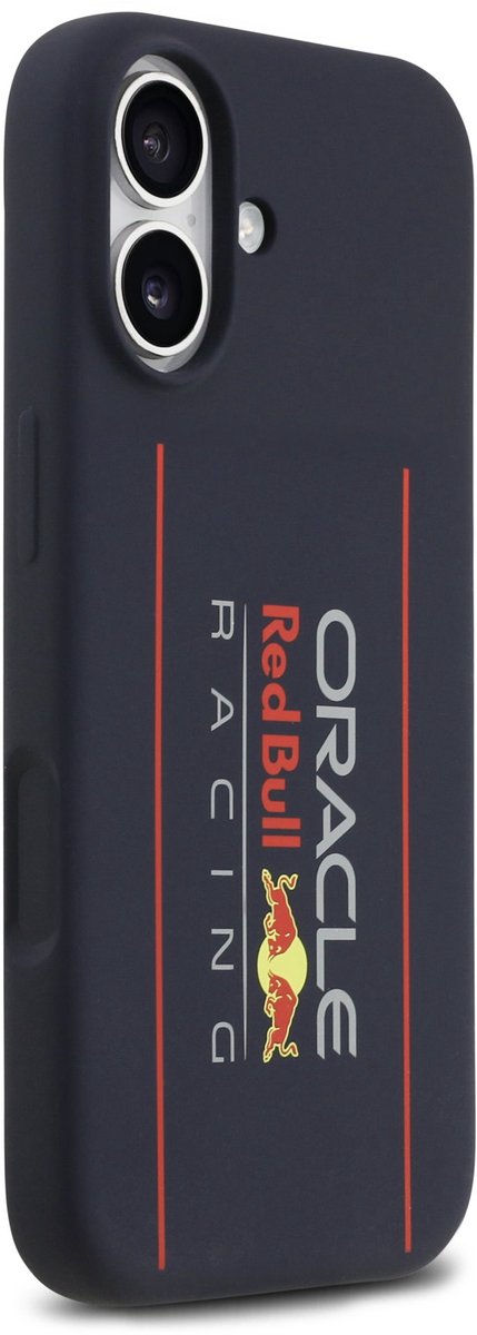 Red Bull Siliconen Hoesje Geschikt voor iPhone 17 - Navy - MagSafe Compatibel - Vertical Logo Design - Schokbestendig van Merkloos — afbeelding 3