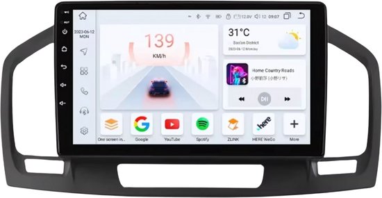 Autoradio Android 14 ZZPHKK 9.5'' Per Buick Regal/Opel Insignia 2008-2013, 2K Touchscreen, CarPlay, Android Auto, DSP, FM RDS, Telecamera E DVR Inclusi