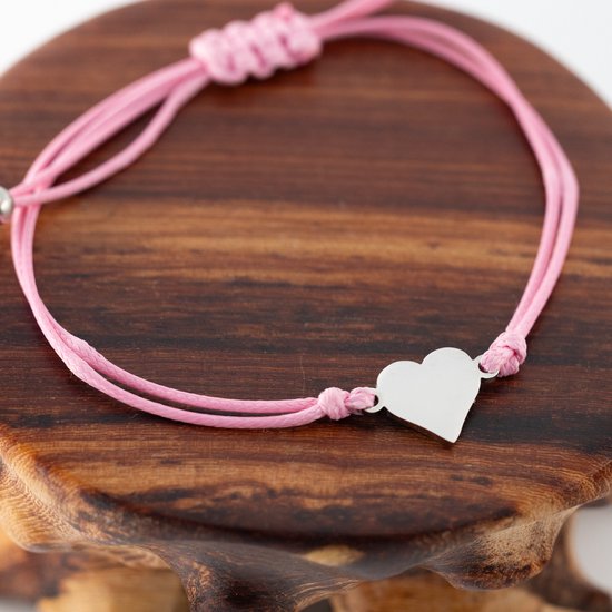 Bracelets d'amitié pour 2 avec Hartjes - Mère et fille - Bracelets roses - Bracelet BFF sur carte cadeau - Pax Amare