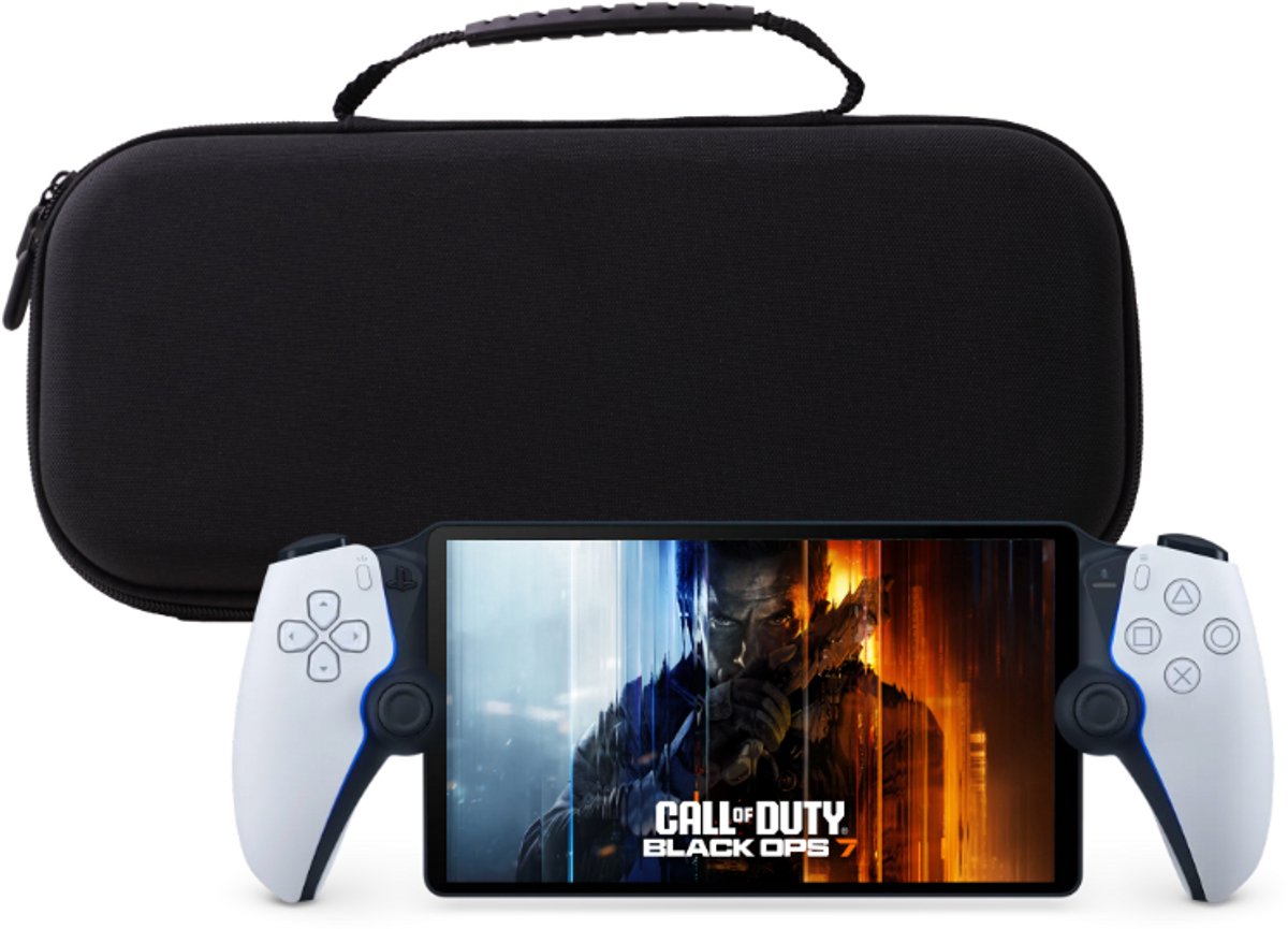 K&G Luxe Case Geschikt voor Playstation Portal / PS5 - Hard Case - Beschermhoes - Zwart