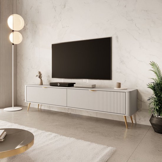 Meubella - Meuble TV Lima - Beige - 200 cm