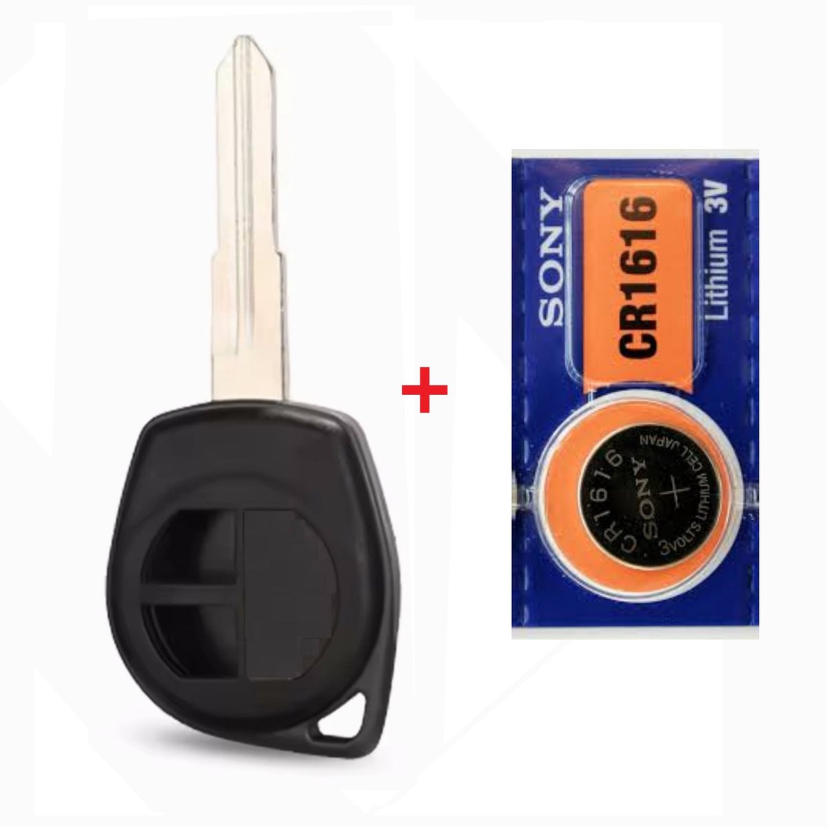 Autosleutel 2 knoppen geschikt voor Suzuki sleutel / Suzuki Swift / Suzuki Vitara / met batterij.