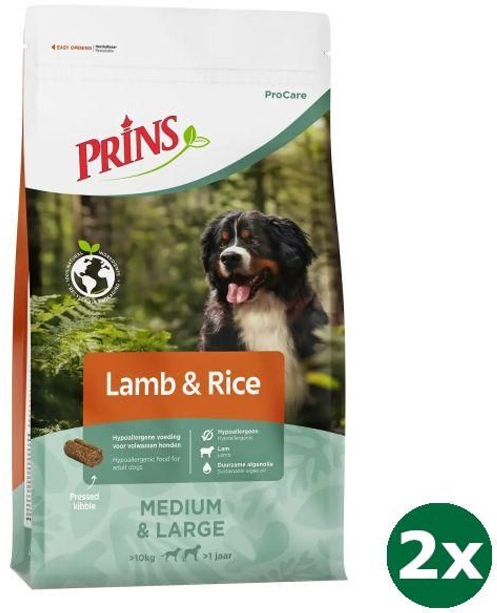 Prins 2x01_3 kg Prins procare lam / rijst hondenvoer