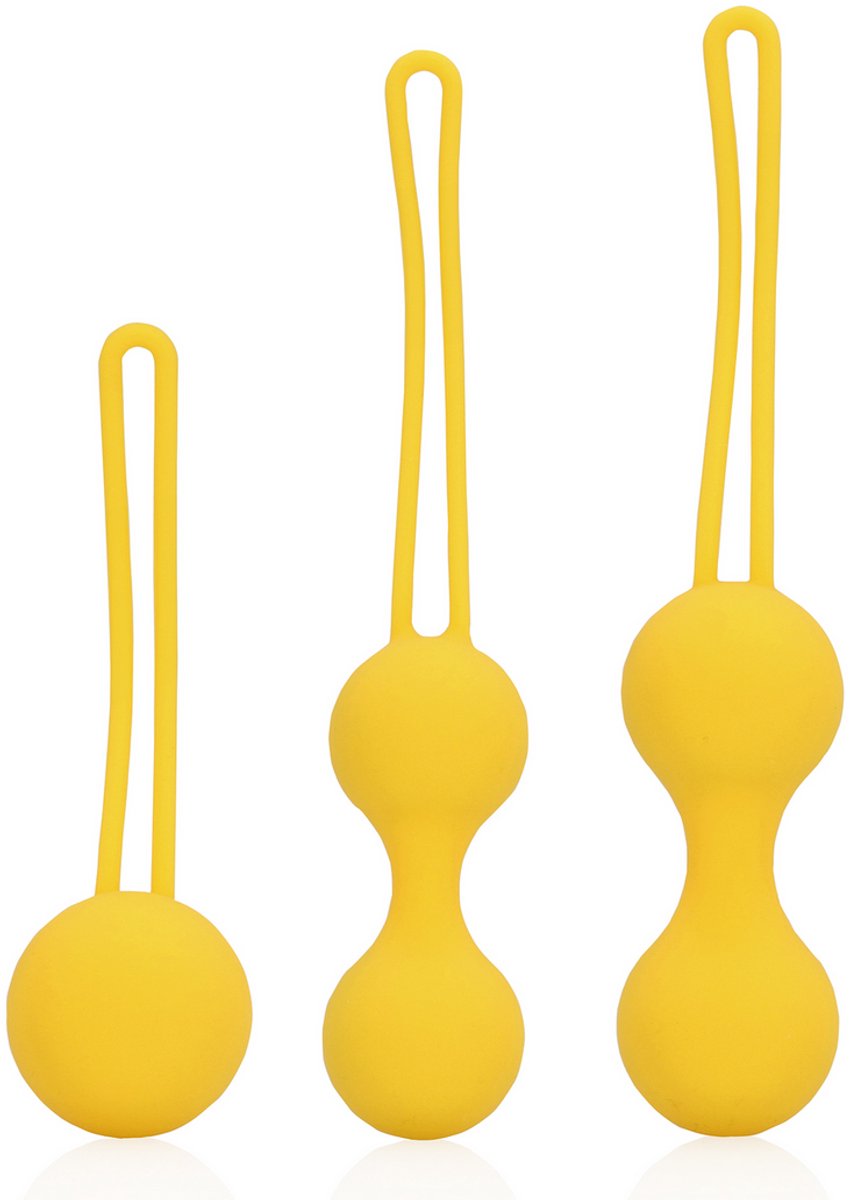 kegel ball exercise set geel