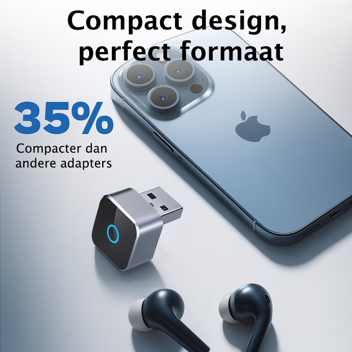 Draadloze CarPlay & Android Auto Dongle 2-in-1 USB & USB-C Adapter voor auto infotainment, OPTIMERA PRO - Afbeelding 4