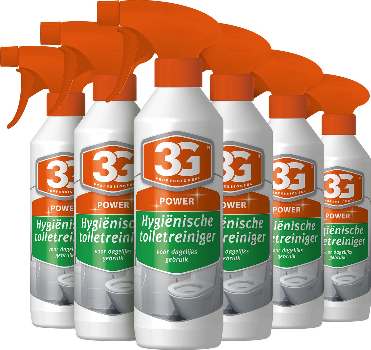6x 3G Professioneel Power Hygiënische toiletreiniger - WC Reiniger - Toiletreiniger - Hygiënische Reiniger - Ontkalker - Kalkverwijderaar - Frisse Geur - 6-Pack