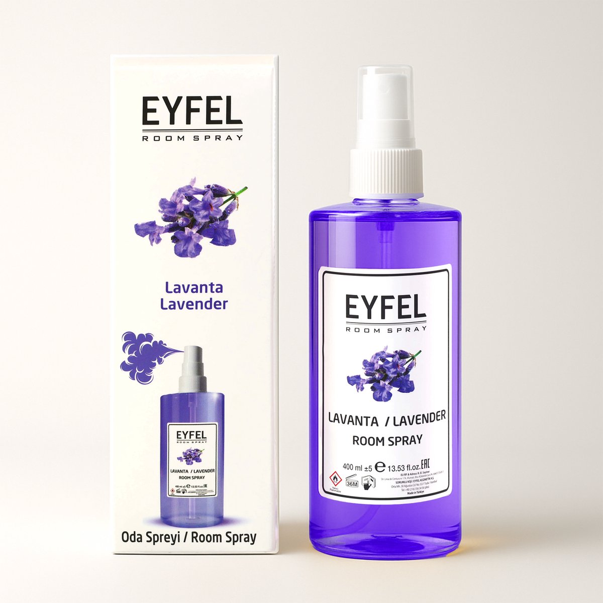 EYFEL - ROOMSPRAY - SPRAY - LAVANTA - 400ML