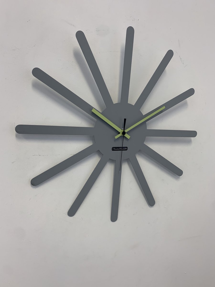 MOSACLOCK * ETOILE GRIS ** Wandklok Modern Industrieel Design **
