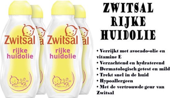 Zwitsal Baby Rijke Huidolie Voordeelverpakking 4 x 200 ml
