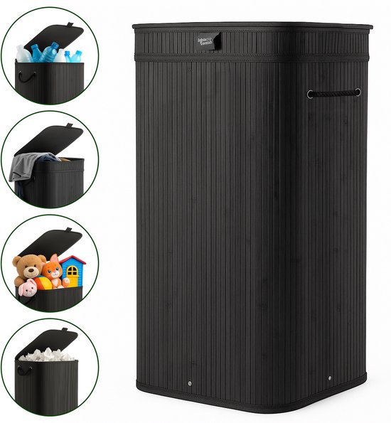 Papierbak bamboe 70L – met deksel