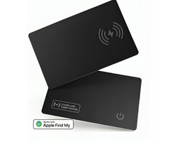 Locatie Tracker - GPS Tracker - GPS Volgsysteem - Waterbestendig - Ultradunne GPS Tracker - 1,8mm - Compatibel met Apple Find My - Draadloos Oplaadbaar - Voor Portemonnee en Bagage - Zwart