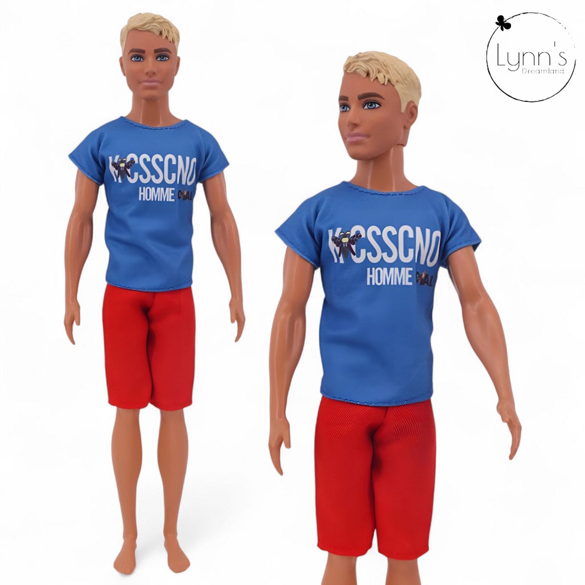 Lynn’s poppenkleertjes - Set ‘Ethan’ - Geschikt voor modepop - Set van 4 outfits en 1 skateboard - Kleding voor modepoppen - Cadeauzakje — afbeelding 8