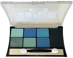 D'Donna - Color Palette Oogschaduw - Planet Azul - Blauw/Zwart - 1 doosje met applicator en spiegeltje