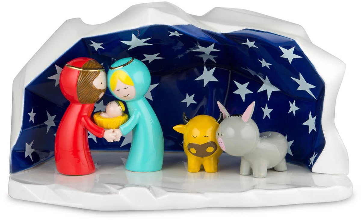 Alessi Happy Eternity Baby - Kerststal - Porselein - 27 x 14 x 20 cm