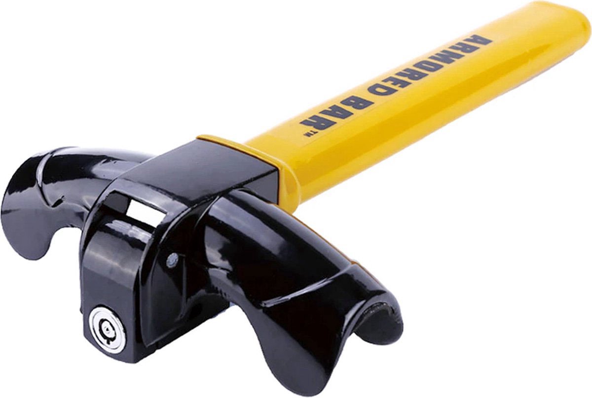 Flexigood® - Auto Stuurslot – Anti-Diefstal Slot – Veiligheidsslot – Inclusief 2 Sleutels – Geel
