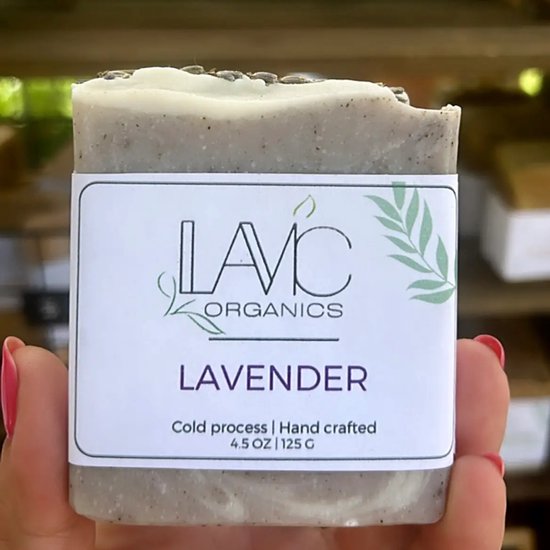 LaVic Organics | Kalmerende zeep | Lavendel zeep | 100% Natuurlijk | Vegan | Plastic vrij