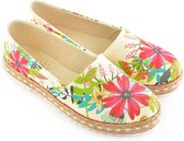 GOBY - Fleurs - Ballerines - Sandales pour femmes - Haute qualité - Fait main - Imprimé filles - Taille 43