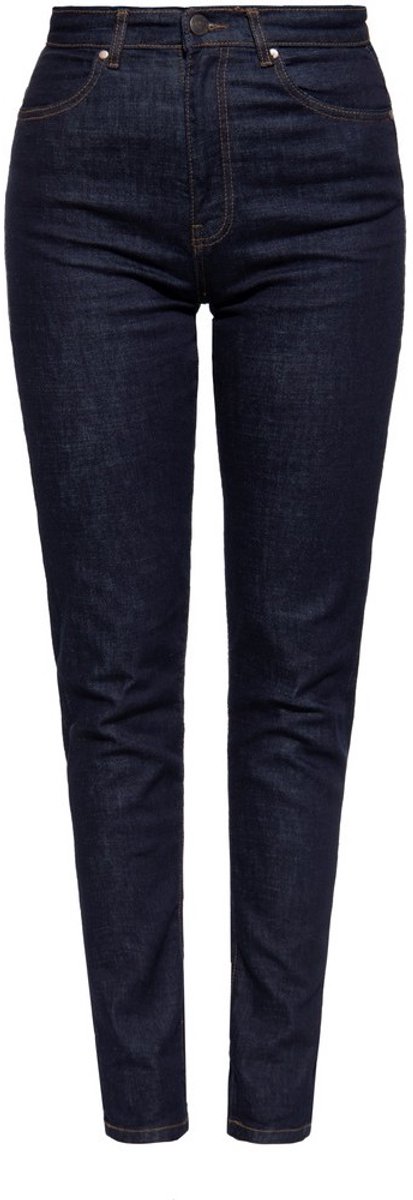Queen Kerosin damesjeans mit Kontrastborduursel donkerblauw