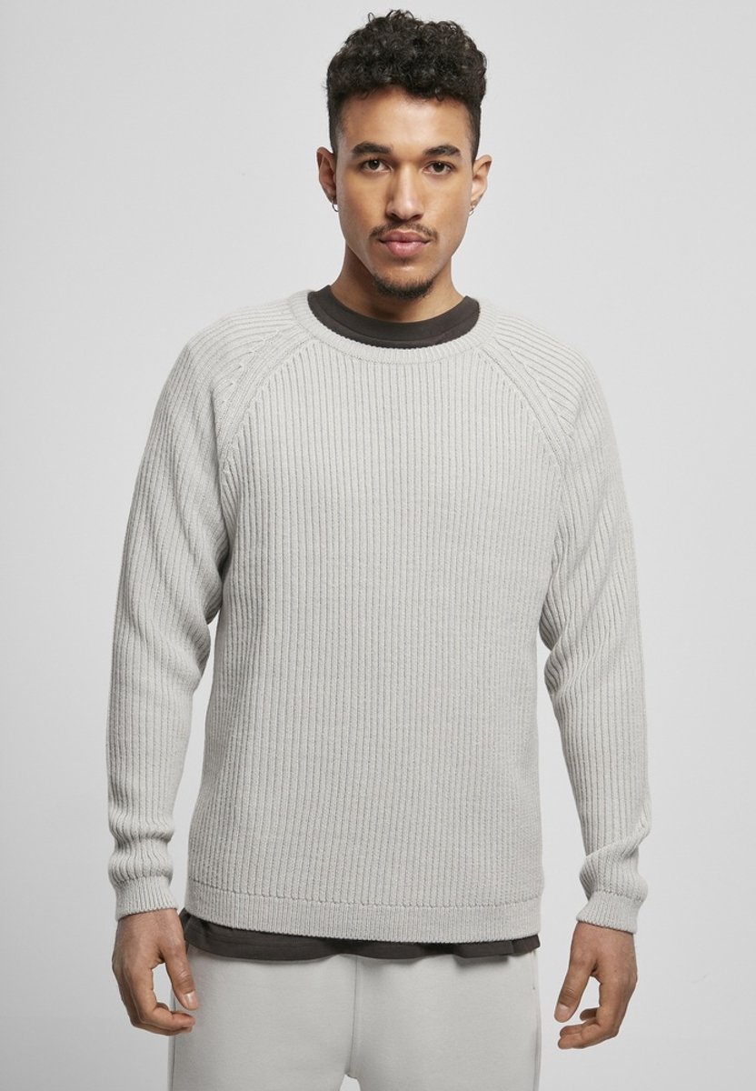 Urban Classics Ribbed Raglan Sweater/trui 2XL Grijs
