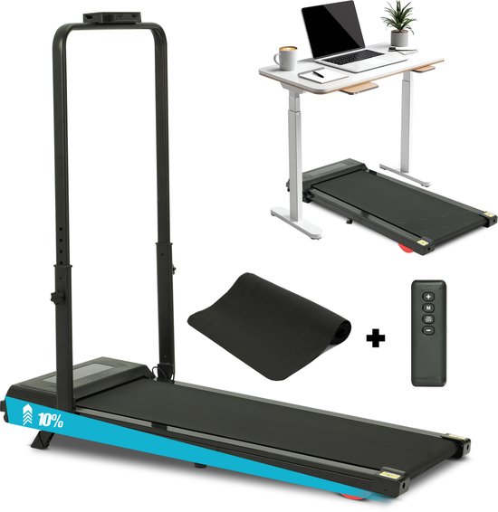 Favy Essential Loopband – Wandelband – Inklapbaar – Bluetooth & Speakers – Hellingsfunctie – 0-12 km/u – 12 Programma’s – LED Display en Afstandsbediening – Inclusief Geluidsdempende Mat – Walking Pad – Zwart Carbon