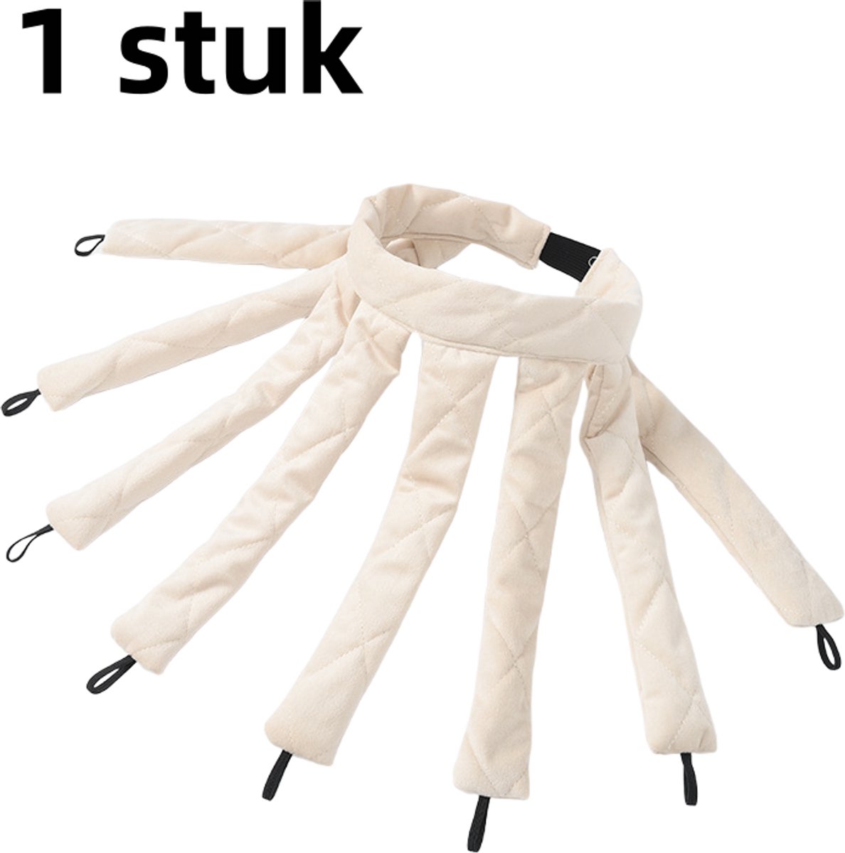 1 artikel - Krultang met hoofdband - Octopus Curls Squid Curler - Slaaphoofdband zonder warmte krultang - Beige