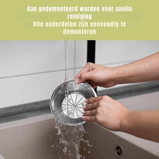 SCH® Sapcentrifuges groenten en fruit - Sapcentrifuges - Slowjuicer - Zilver - ‎10 x 10 x 10 cm van SCH® — afbeelding 4