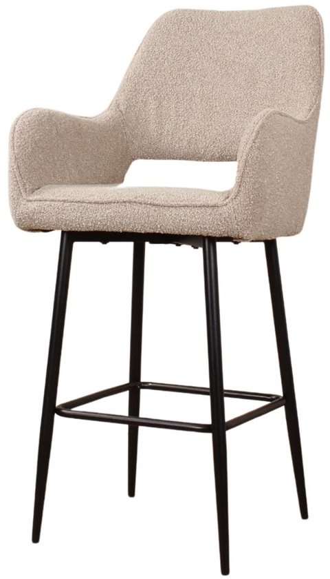 DS4U® Tabouret de bar Lenon bouclé 2.0 - 65 cm - beige