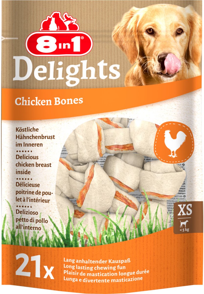 4x 8in1 Delights Bone XS 21 stuks